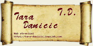 Tara Daničić vizit kartica